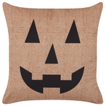 Dekokissen 2er Set SEBES Samtstoff 45 x 45 cm Beige Abstraktes Muster