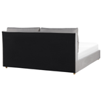 Bett mit Stauraum Samtstoff BATILLY 180 x 200 cm Hellgrau