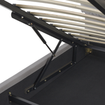 Bett mit Stauraum Samtstoff BATILLY 180 x 200 cm Hellgrau