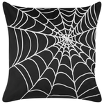 Dekokissen 2er Set LYCORIS Samtstoff 45 x 45 cm Schwarz Abstraktes Muster