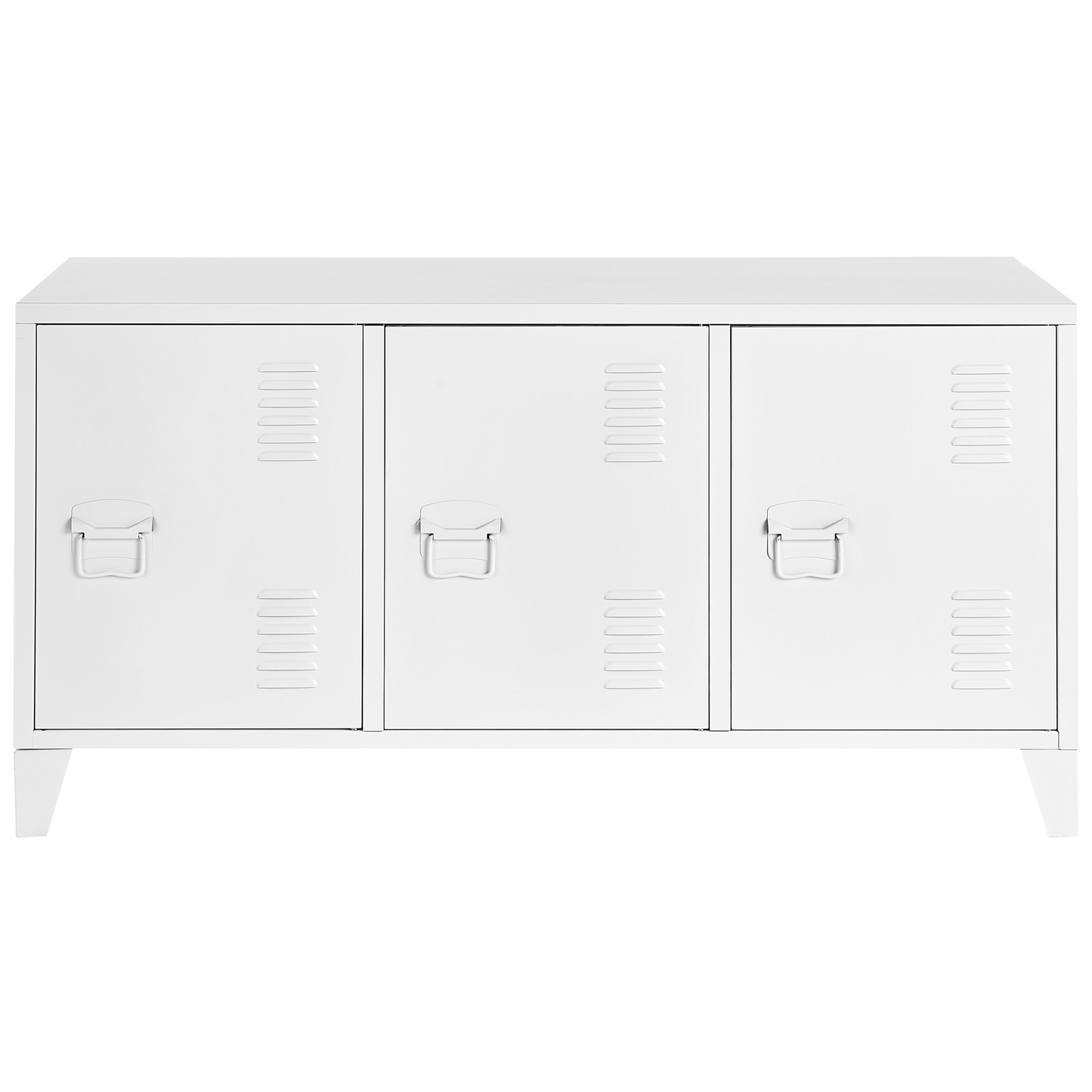 Sideboard Metall weiss 3 Türen CARDIFF