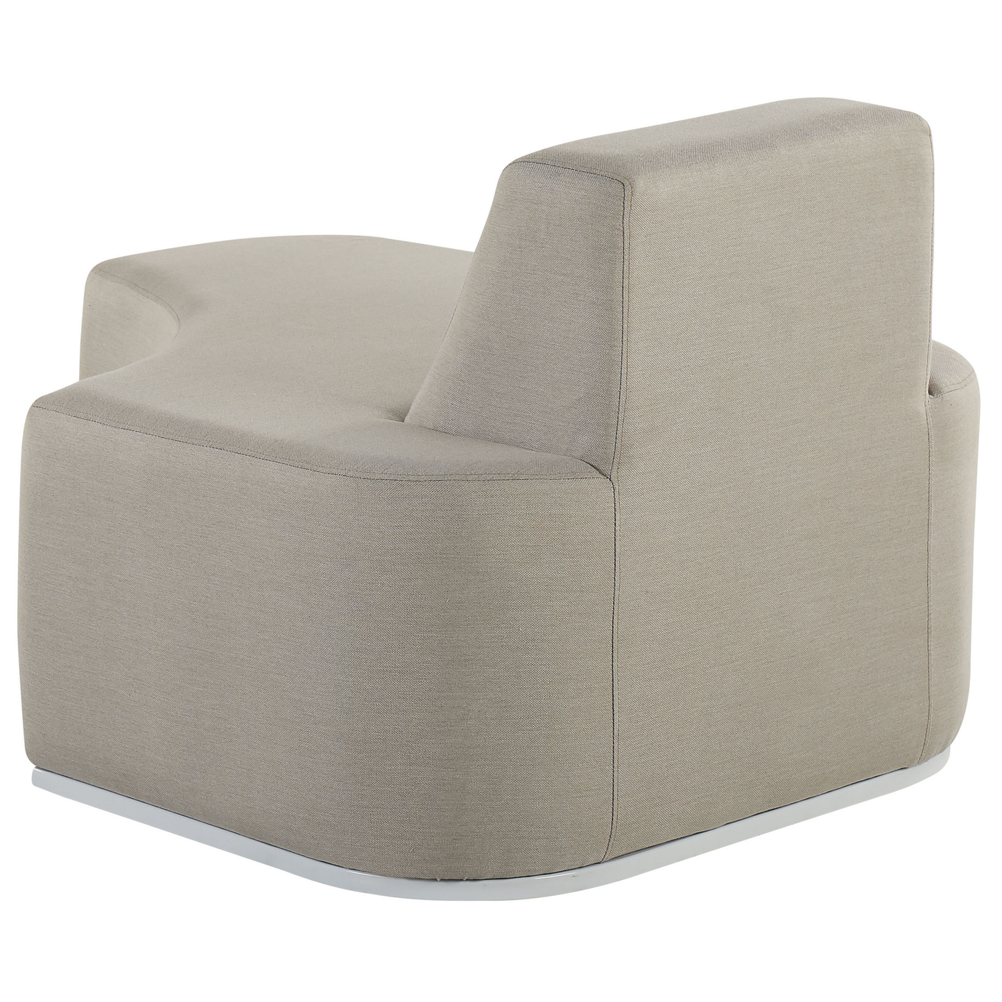 Lounge Set mit Tisch 4-Sitzer FABRO modular Hellgrau