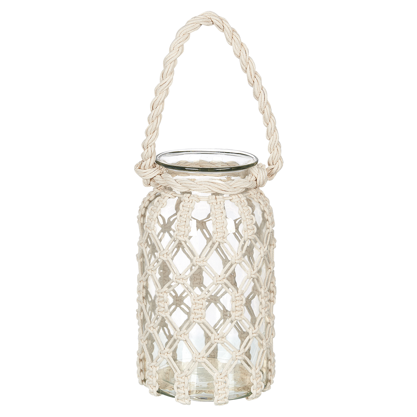 Laterne JALEBI Stoff 28 cm Cremeweiss