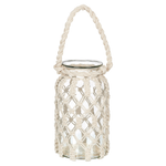 Laterne JALEBI Stoff 28 cm Cremeweiss