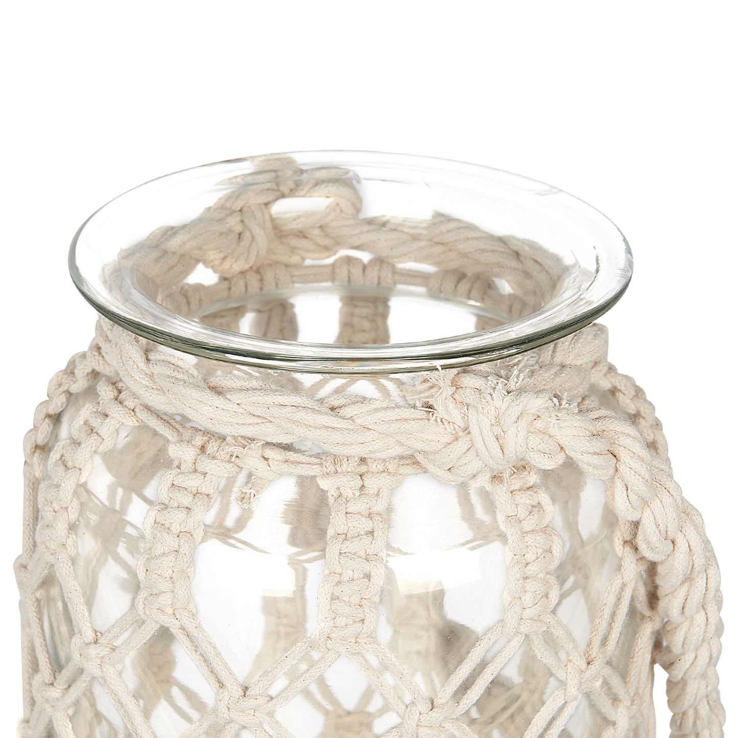 Laterne JALEBI Stoff 28 cm Cremeweiss