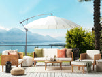Lounge Set mit Tisch und Ottomane 6-Sitzer BARATTI Akazienholz Braun