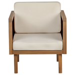 Lounge Set mit Tisch und Ottomane 6-Sitzer BARATTI Akazienholz Braun