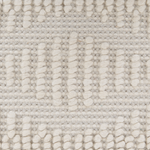 Teppich Wolle helles Beige 200 x 200 cm geometrisches Muster Kurzflor LAPSEKI