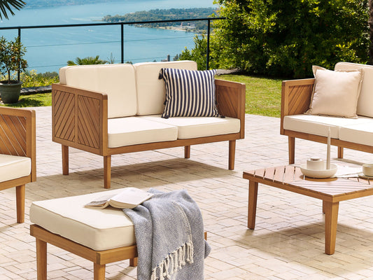 Gartensofa 2-Sitzer BARATTI Akazienholz Braun