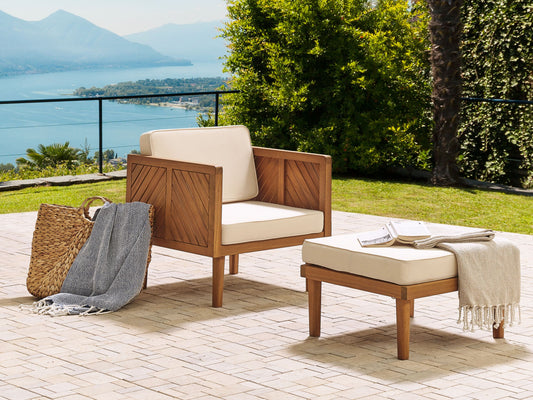 Garten Ottomane BARATTI Akazienholz Braun