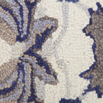 Teppich Wolle beige / blau 160 x 230 cm Kurzflor KUMRU