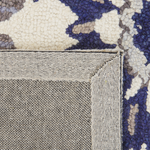 Teppich Wolle beige / blau 160 x 230 cm Kurzflor KUMRU