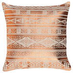 Dekokissen 2er Set OUJDA Baumwolle 50 x 50 cm Kupfer Geometrisches Muster
