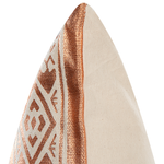 Dekokissen 2er Set OUJDA Baumwolle 50 x 50 cm Kupfer Geometrisches Muster