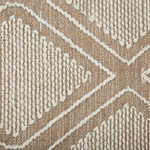 Teppich Baumwolle beige / weiss 140 x 200 cm Kurzflor KACEM