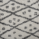 Teppich Baumwolle weiss / schwarz 140 x 200 cm cm Kurzflor AGADIR