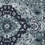 Teppich grau orientalisches Muster 60 x 200 cm Kurzflor VADKADAM