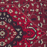 Teppich rot orientalisches Muster 80 x 300 cm Kurzflor VADKADAM