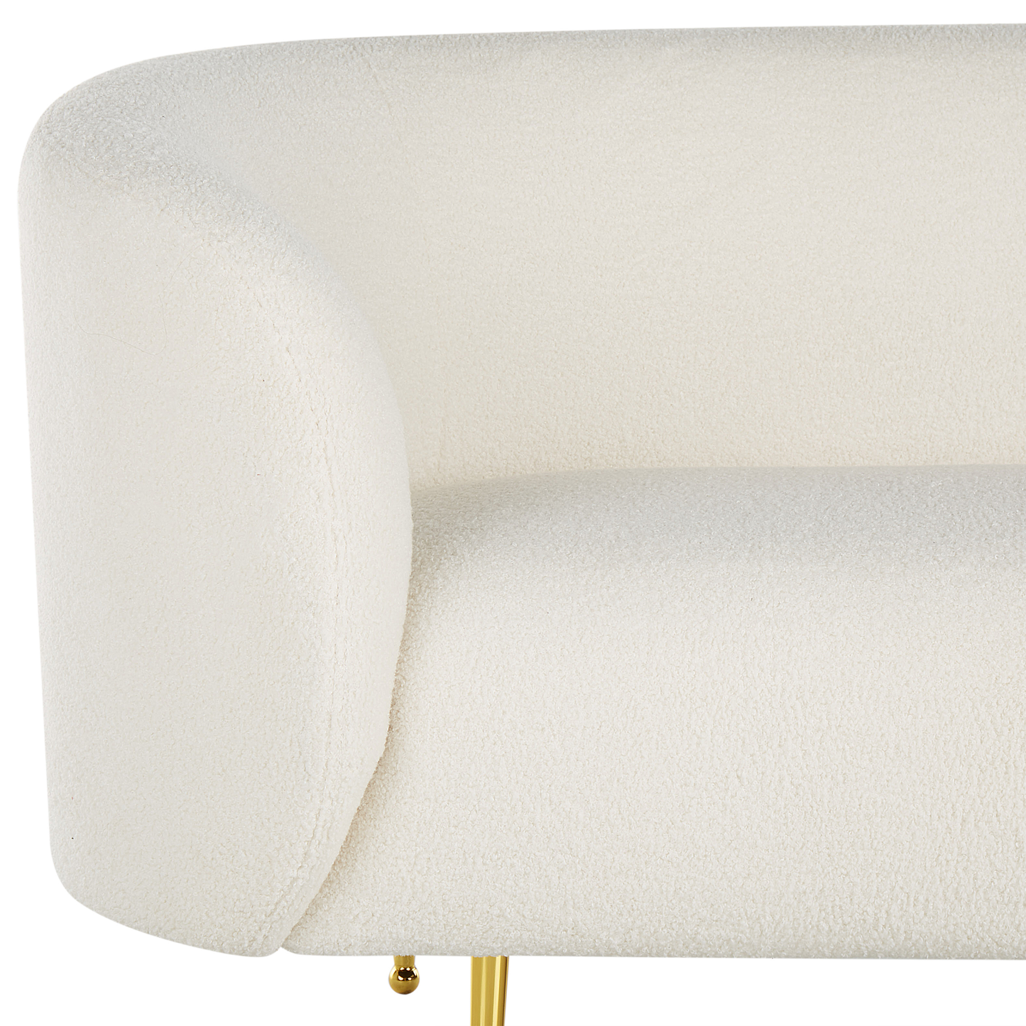 2-Sitzer Sofa Bouclé weiss LOEN