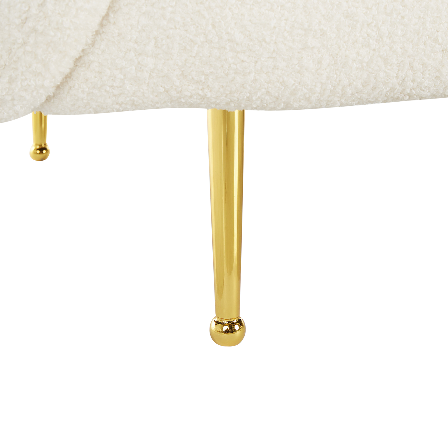2-Sitzer Sofa Bouclé weiss LOEN