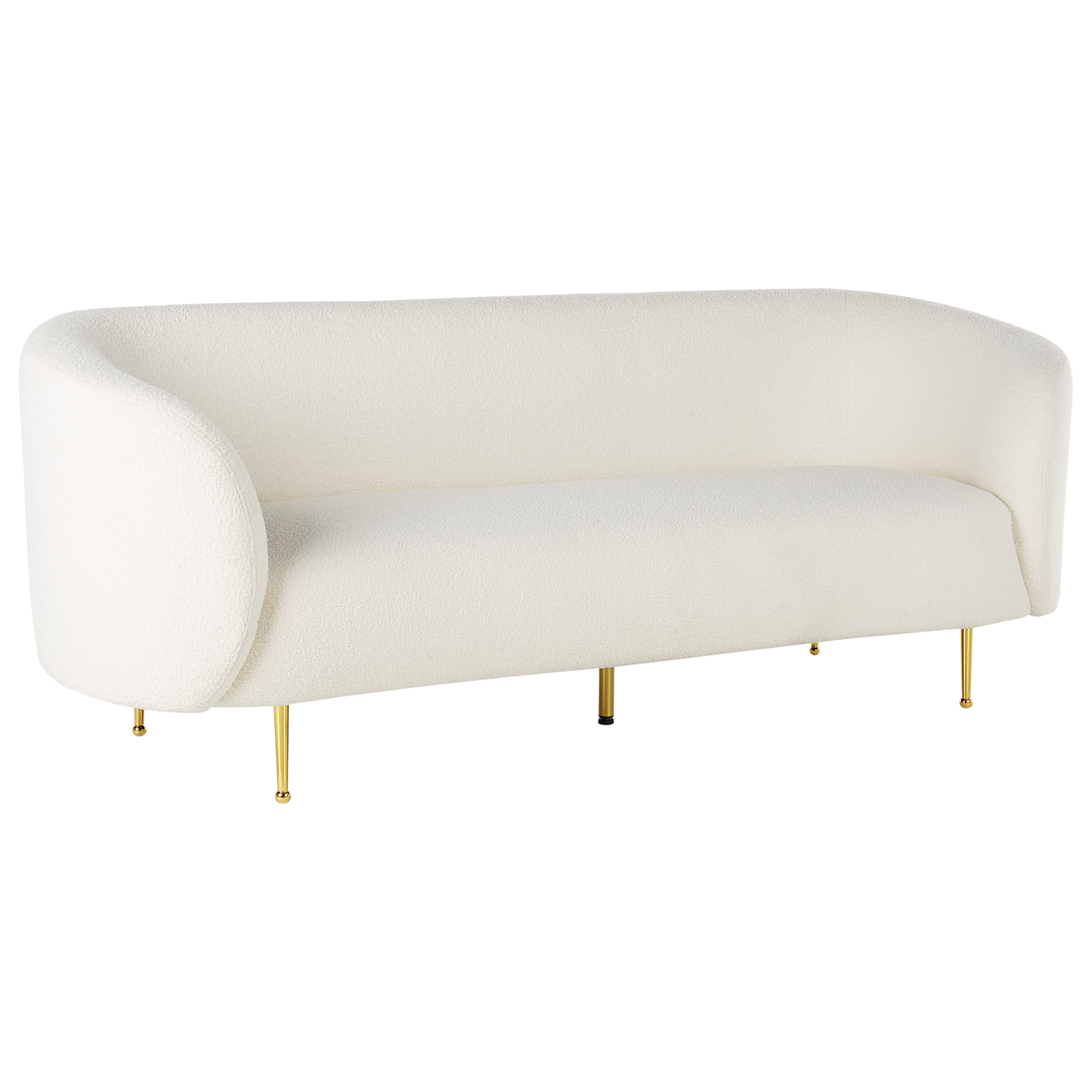 Sofa Set Bouclé weiss 6-Sitzer LOEN