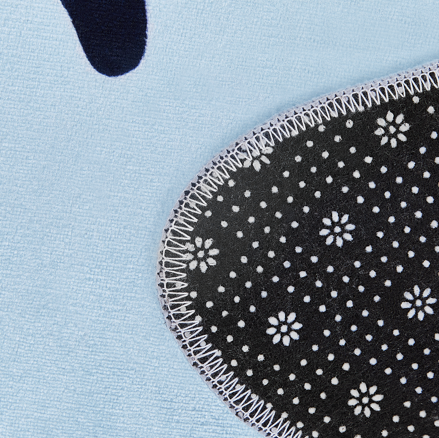 Kinderteppich hellblau 120 x 120 cm Sternmotiv Kurzflor SIRIUS