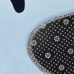 Kinderteppich hellblau 120 x 120 cm Sternmotiv Kurzflor SIRIUS