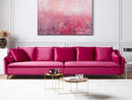 4-Sitzer Sofa Samtstoff fuchsia / schwarz AURE