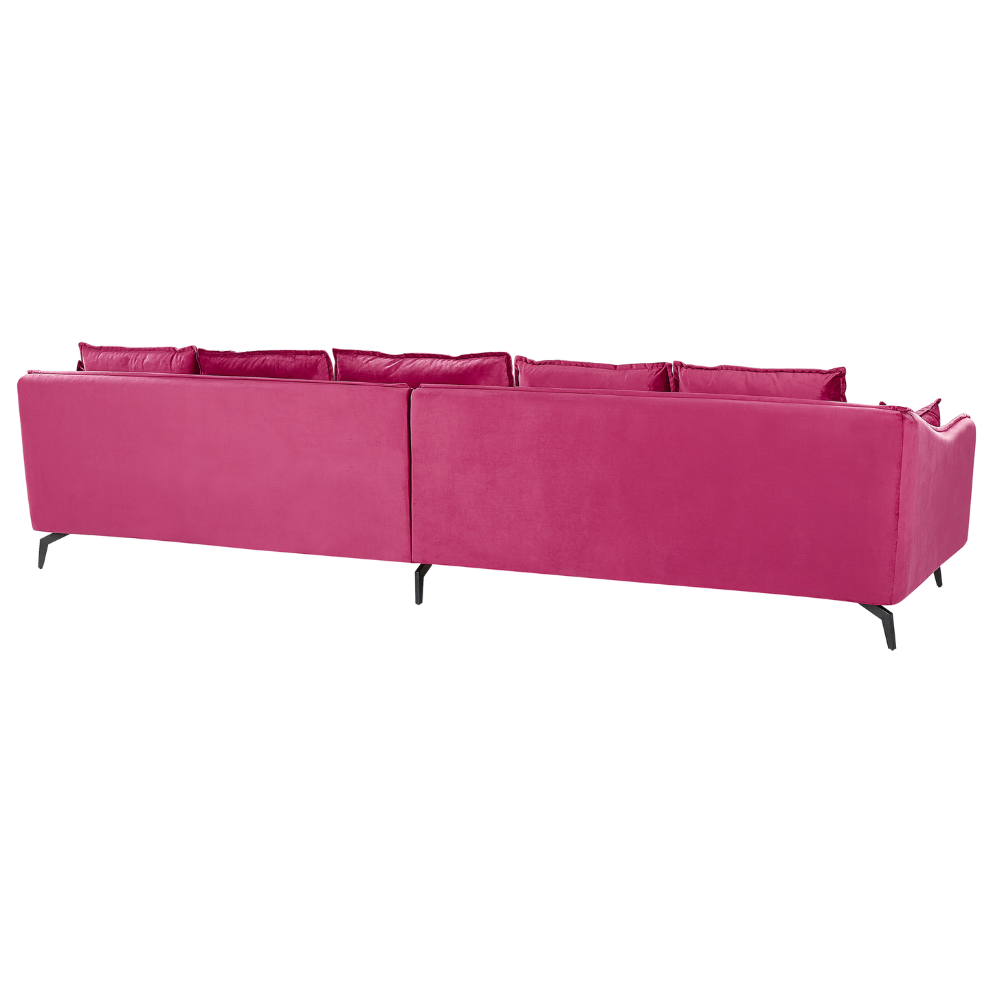 4-Sitzer Sofa Samtstoff fuchsia / schwarz AURE