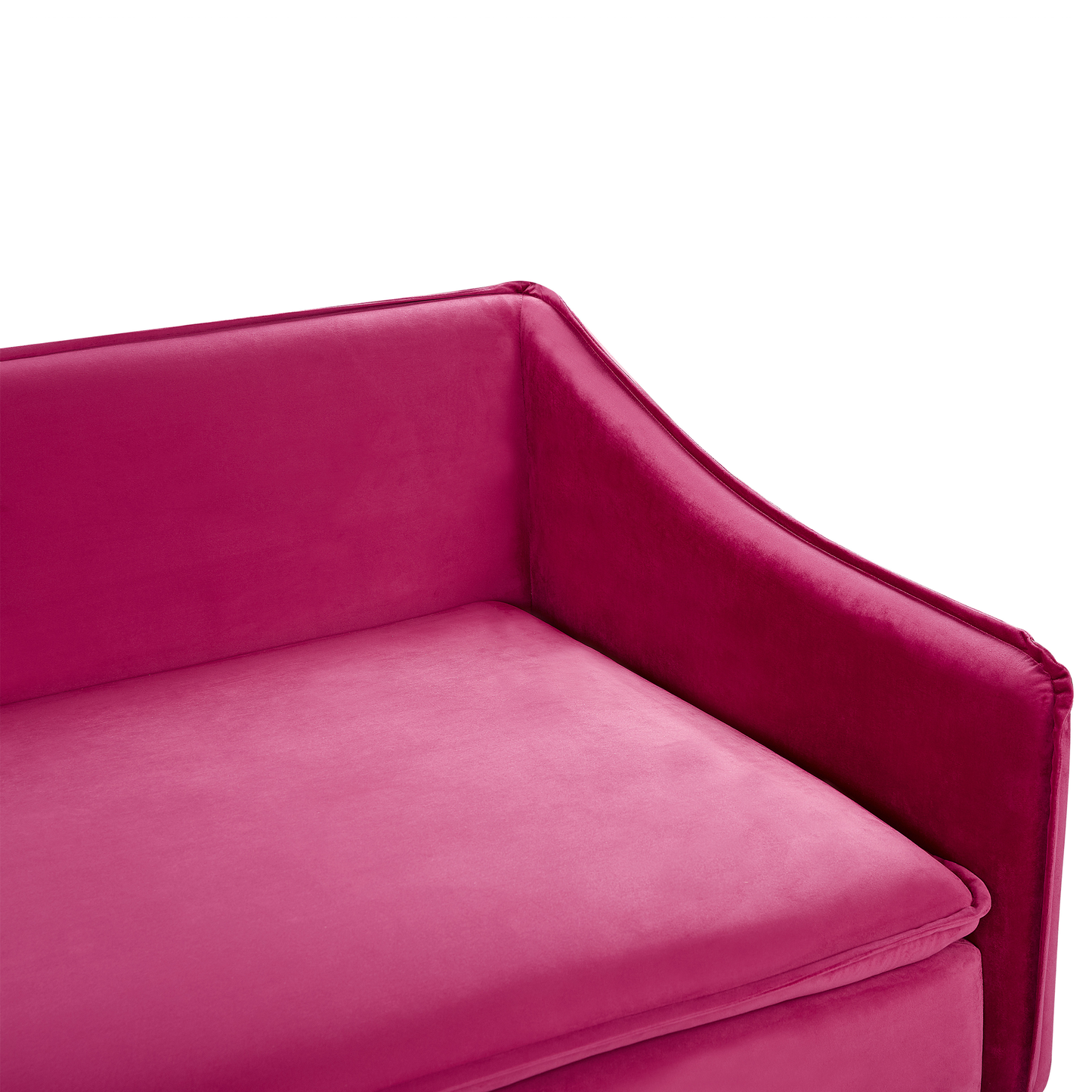 4-Sitzer Sofa Samtstoff fuchsia / schwarz AURE