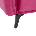 4-Sitzer Sofa Samtstoff fuchsia / schwarz AURE