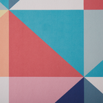 Teppich bunt 60 x 200 cm geometrisches Muster Kurzflor VILLUKURI