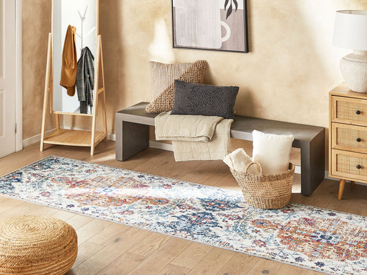 Teppich mehrfarbig orientalisches Muster 80 x 300 cm Kurzflor ENAYAM