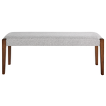 Bettbank Polsterbezug / Gummibaumholz hellgrau / dunkelbraun ELYRIA