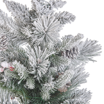 Künstlicher Weihnachtsbaum mit LED Beleuchtung schneebedeckt 90 cm grün MALIGNE