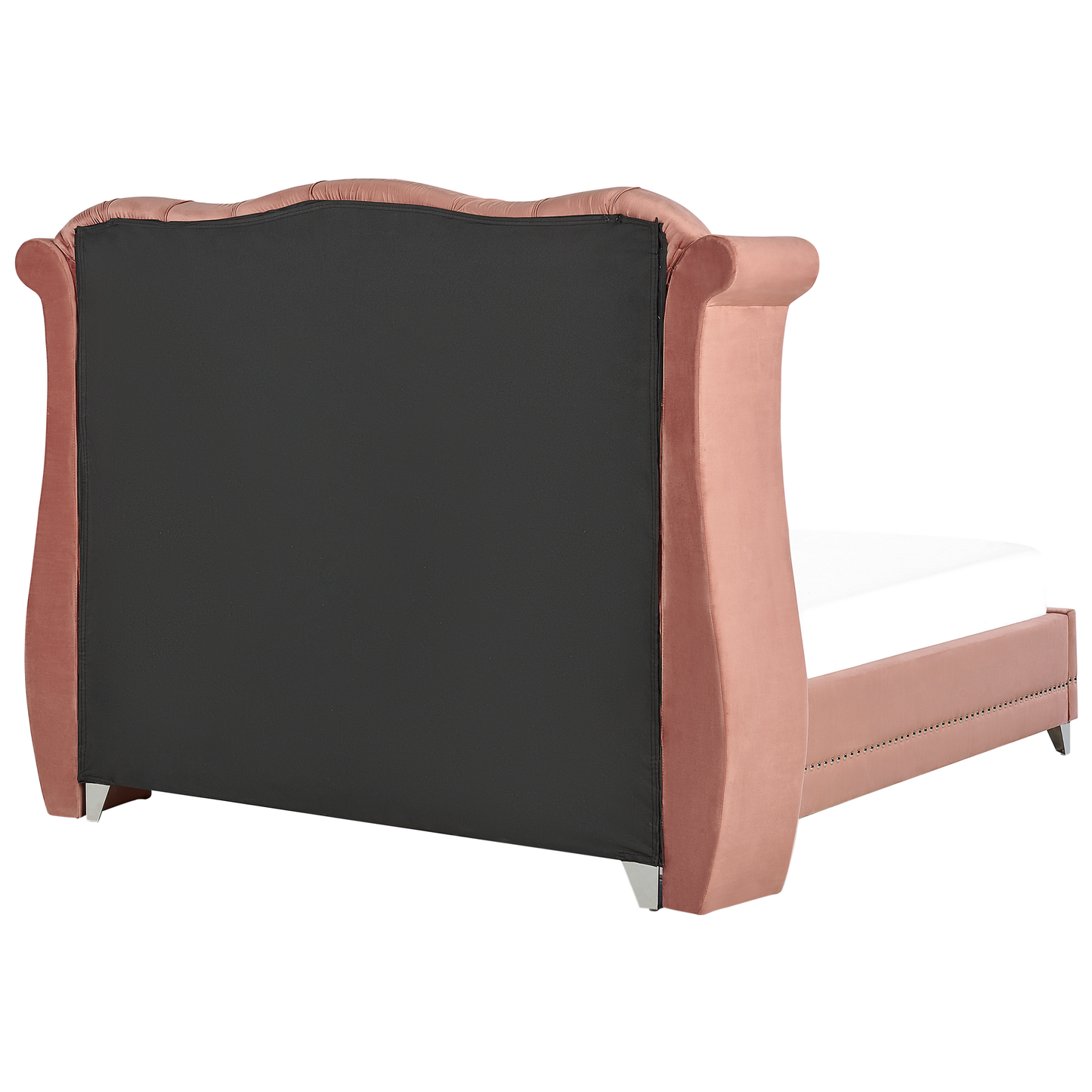 Bett mit Lattenrost Samtstoff AYETTE 160 x 200 cm Rosa