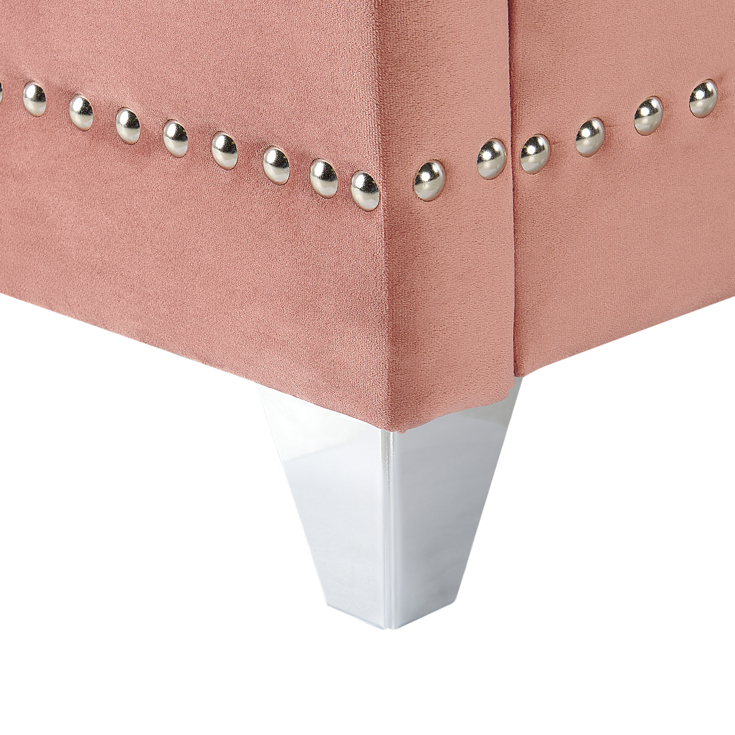 Bett mit Lattenrost Samtstoff AYETTE 160 x 200 cm Rosa