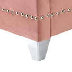 Bett mit Lattenrost Samtstoff AYETTE 160 x 200 cm Rosa
