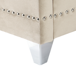 Bett mit Lattenrost Samtstoff AYETTE 140 x 200 cm Beige