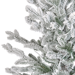 Künstlicher Weihnachtsbaum mit LED Beleuchtung schneebedeckt 180 cm weiss BRISCO