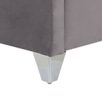 Polsterbett Samtstoff grau Lattenrost 140 x 200 cm LUBBON