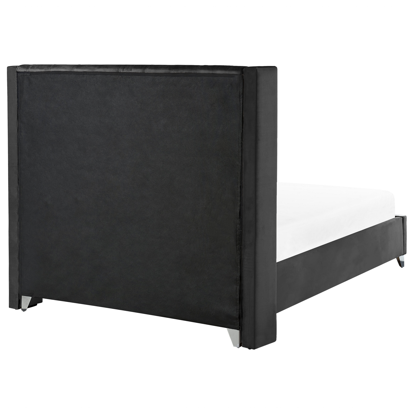 Bett mit Lattenrost Samtstoff LUBBON 160 x 200 cm Schwarz