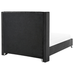 Bett mit Lattenrost Samtstoff LUBBON 160 x 200 cm Schwarz