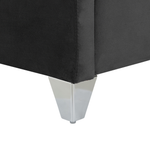 Bett mit Lattenrost Samtstoff LUBBON 160 x 200 cm Schwarz