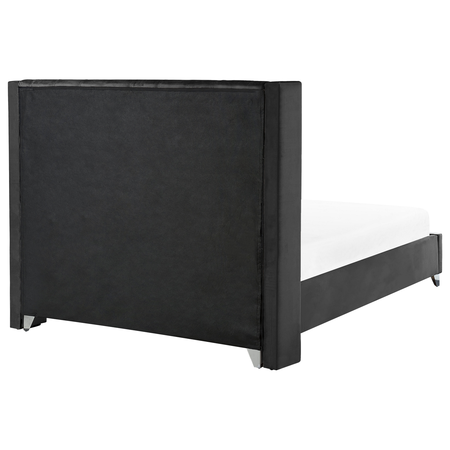 Bett mit Lattenrost Samtstoff LUBBON 180 x 200 cm Schwarz
