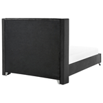 Bett mit Lattenrost Samtstoff LUBBON 180 x 200 cm Schwarz