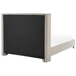 Bett mit Lattenrost Samtstoff LUBBON 180 x 200 cm Hellgrau