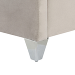 Bett mit Lattenrost Samtstoff LUBBON 180 x 200 cm Hellgrau