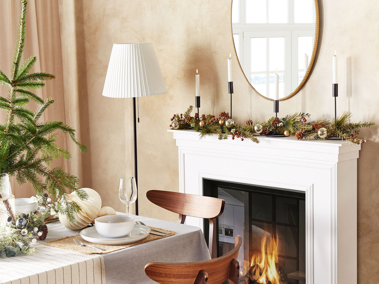 Weihnachtsgirlande grün / kupfer 150 cm ROTA