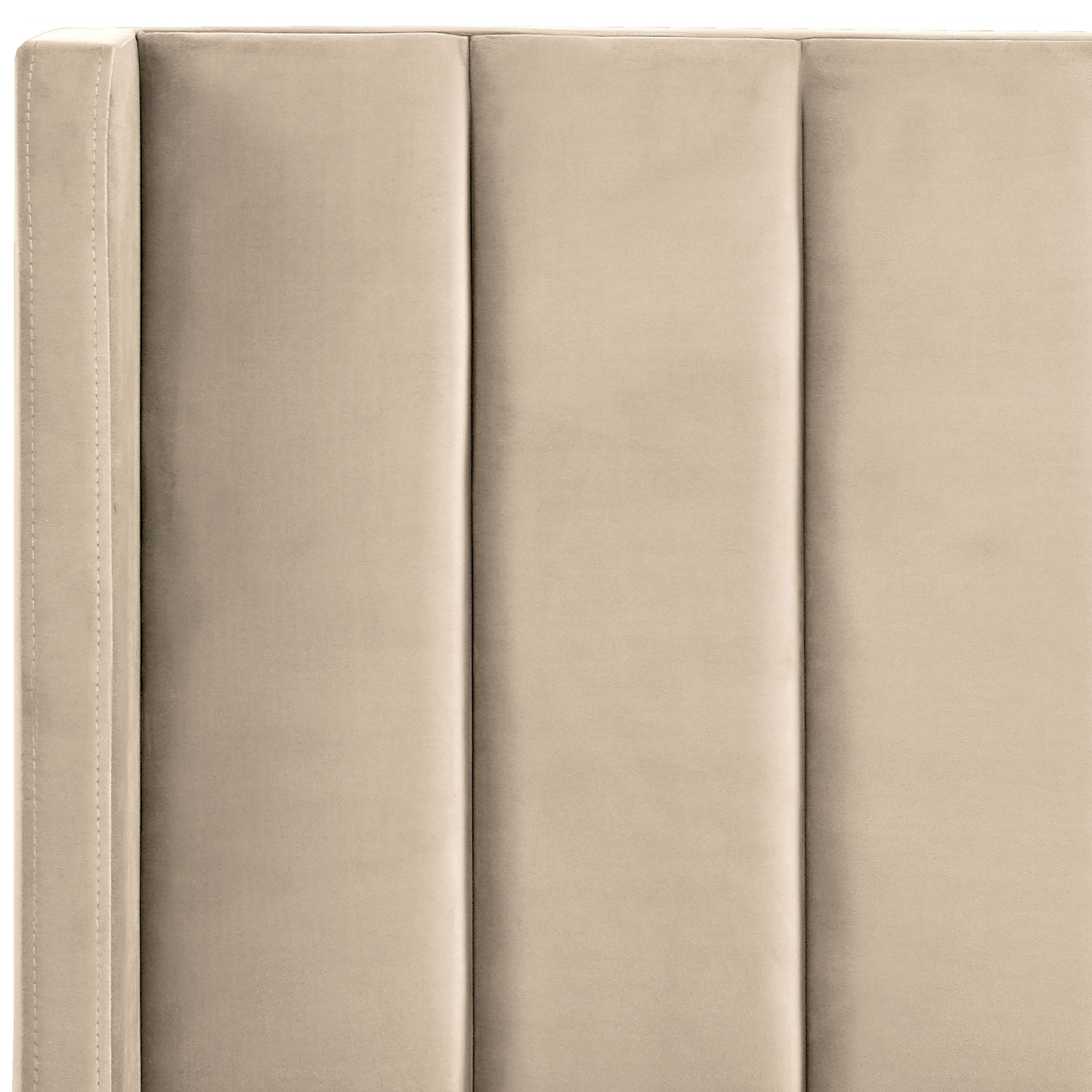 Bett mit Lattenrost Samtstoff VILLETTE 160 x 200 cm Beige